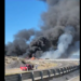 Ya fue controlado incendio de pipa de diésel en autopista Puebla-Orizaba