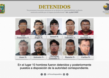 FGE detiene a 10 personas durante cateo en predio de Chipilo
