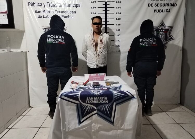 Detienen a hombre por robo y portación de arma de fuego sin licencia en San Martín