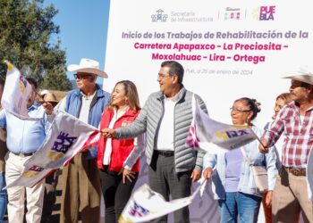 Céspedes preside inicio de trabajos de rehabilitación de carretera Tlahuapan-San Matías Tlalancaleca