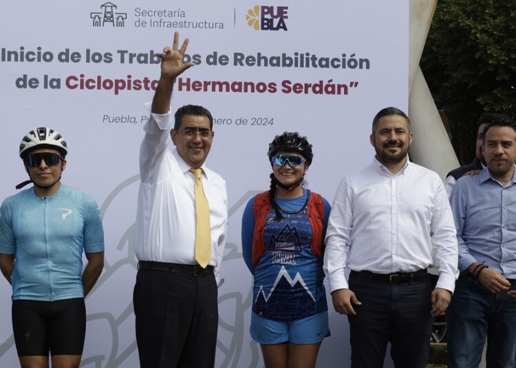 Inicia rehabilitación de Ciclopista del Bulevar Hermanos Serdán