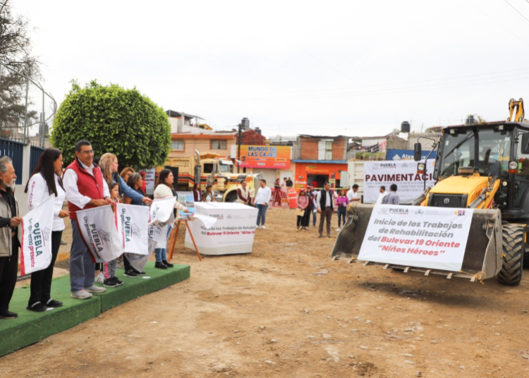 En Atlixco, el gobernador dio el banderazo a la rehabilitación del Bulevar 19 Oriente