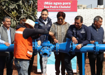 Angon inaugura el pozo 4 en San Pedro Cholula