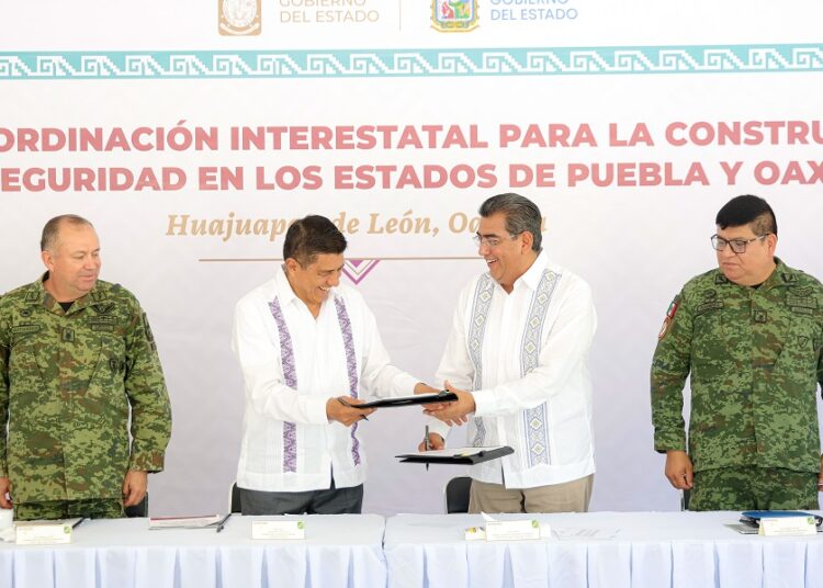 Puebla y Oaxaca coordinan esfuerzos en seguridad pública