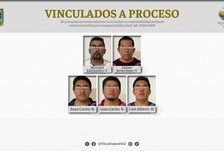 Vinculan a proceso a 5 hombres por intento de secuestro en Cholula