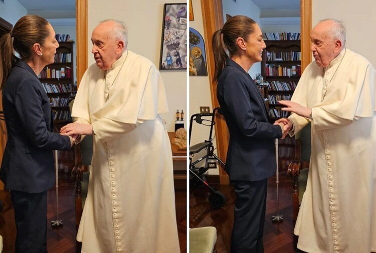 Claudia Sheinbaum sostiene encuentro con el papa Francisco