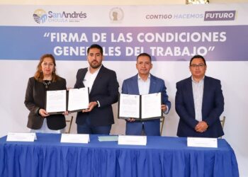 Ayuntamiento de San Andrés Cholula y sindicato firman acuerdo laboral