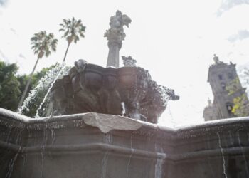 Reportan daños menores en fuente de San Miguel