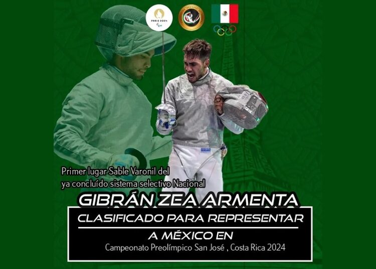 Gibrán Zea participará en preolímpico de esgrima 