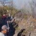 Combaten incendio forestal en Santa Inés Ahuatempan