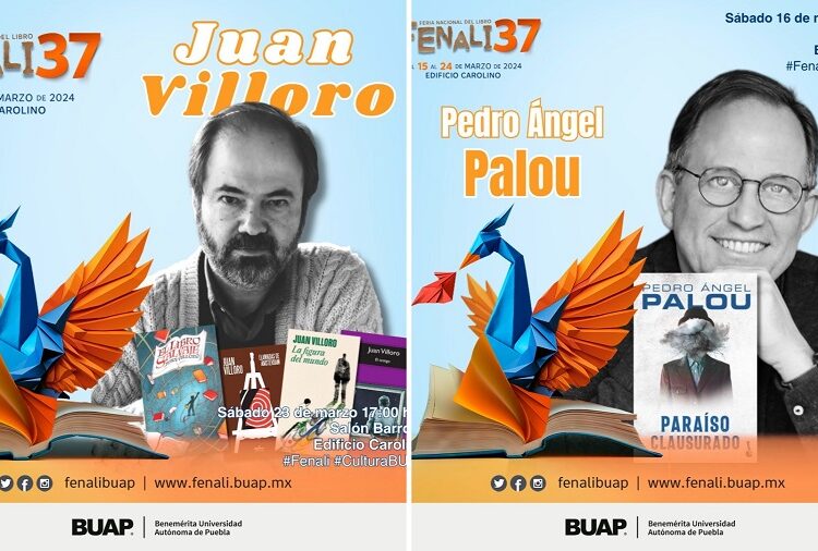 Juan Villoro y Pedro Ángel Palou presentarán sus libros en la Fenali