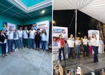 Humberto Aguilar acude a arranques de campaña de Minutti y Cuautle