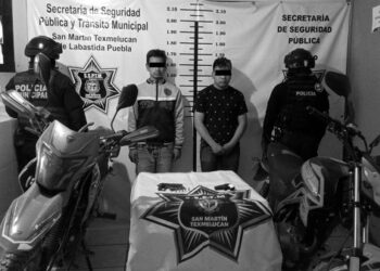 Aseguran en San Martín a dos masculinos Por portación de arma de fuego