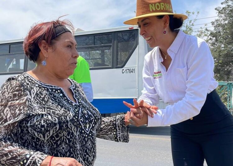 Norma Pimentel recorre colonias del Distrito IX