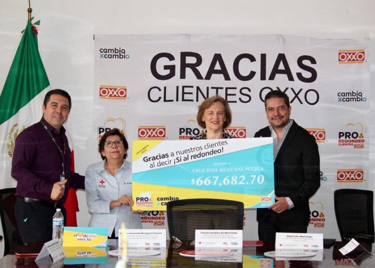 Cruz Roja Mexicana en Puebla cierra con éxito Redondeo OXXO