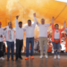 Fernando Morales y José Luis Torres pintan de Naranja la plaza de Huejotzingo