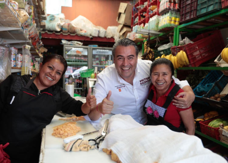 Víctor Galeazzi recorre avenida Orión Norte en San Bernardino Tlaxcalancingo