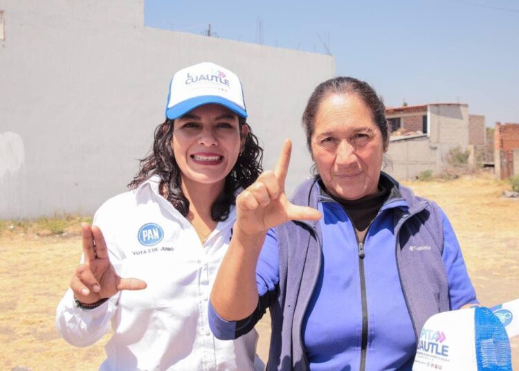 Lupita Cuautle sigue recorriendo San Andrés Cholula