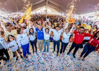 Riestra y Rivera encabezan cierre de campaña con más de 2 mil 500 poblanos del sur