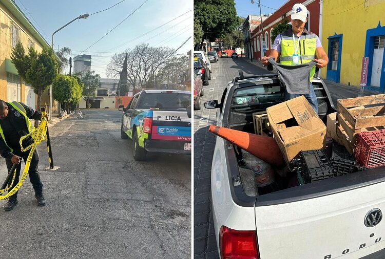 Retiran apartado de lugares en zona de la Feria de Puebla