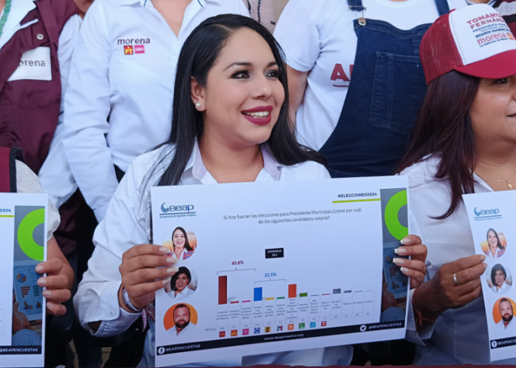 Tonantzin Fernández, con ventaja de 18.3% para la presidencia de San Pedro Cholula: BEAP