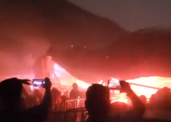 Se desploma templete durante cierre de campaña de Canavati en NL; hay 4 muertos