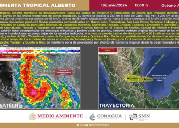 El Ciclón Tropical Uno evoluciona a Tormenta Tropical Alberto, sigue alerta de fuertes lluvias