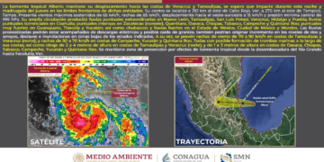 El Ciclón Tropical Uno evoluciona a Tormenta Tropical Alberto, sigue alerta de fuertes lluvias