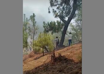 Suspenden clases en Cuautempan por incendio forestal