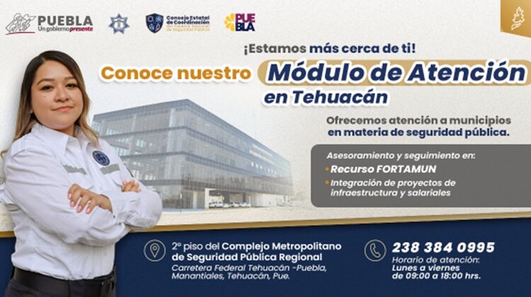 Consejo Estatal de Seguridad instala módulo de atención en Tehuacán