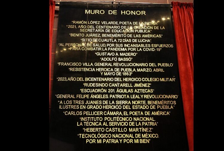 Inscriben en el Muro de Honor del Senado el nombre del TecNM