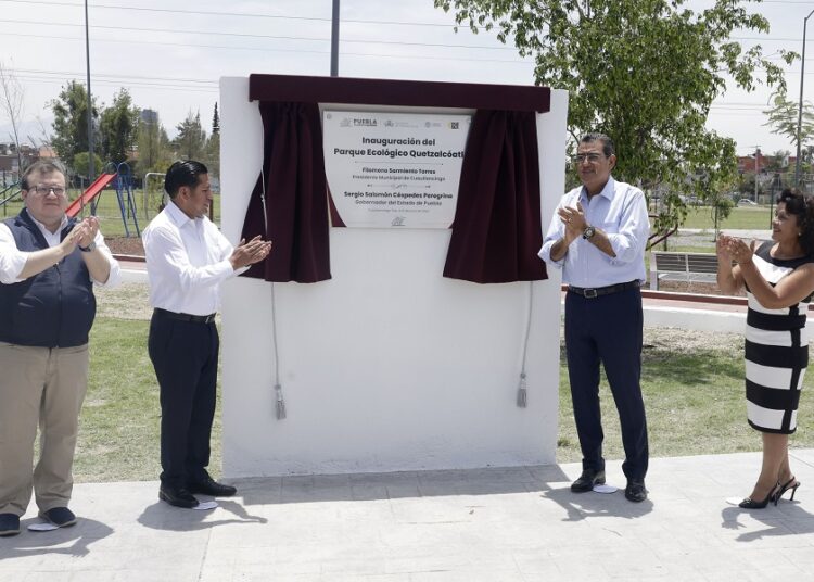 Céspedes inaugura Parque Ecológico ‘Quetzalcóatl’ en Cuautlancingo