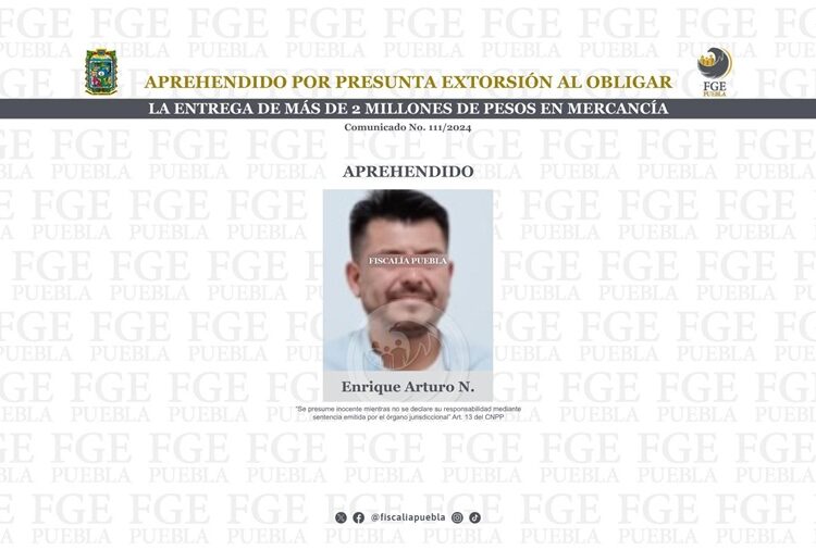 Detienen a empresario por extorsión