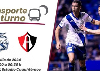 Ofrecerá SMT transporte nocturno para partido Puebla vs Atlas
