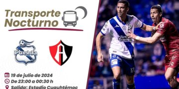 Ofrecerá SMT transporte nocturno para partido Puebla vs Atlas