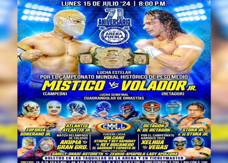 Arena Puebla festejará 71 años con cartelera de lujo