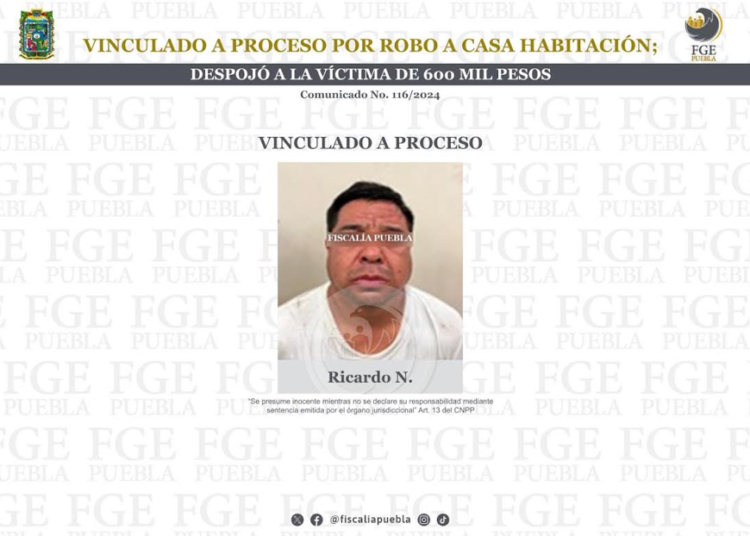 Vinculan a proceso a sujeto que robó 600 mil pesos