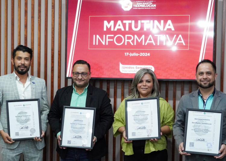 Texmelucan recibe certificaciones y reconocimiento nacional en mejora regulatoria