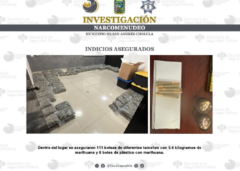 FGE y SSP desmantelan punto de fabricación vapeadores con marihuana en Tlaxcalancingo