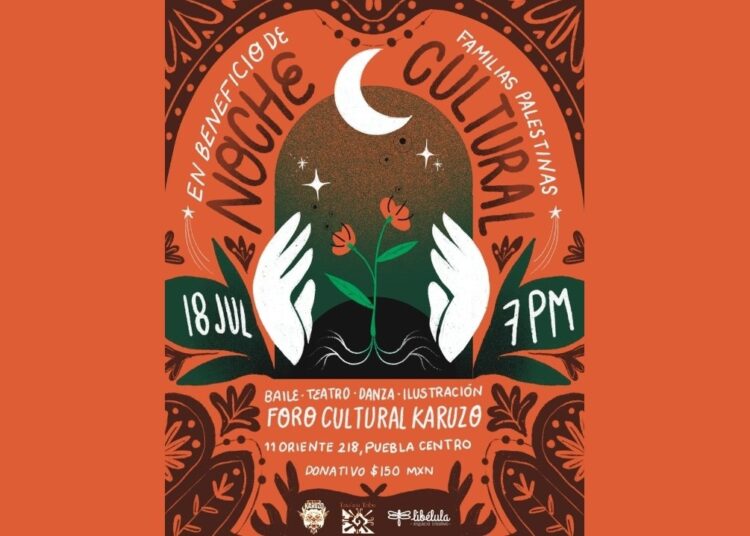 Realizarán noche cultural en beneficio de familias palestinas