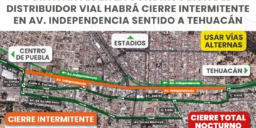 Habrá cierres viales en la zona de Amalucan a partir del 19 de agosto