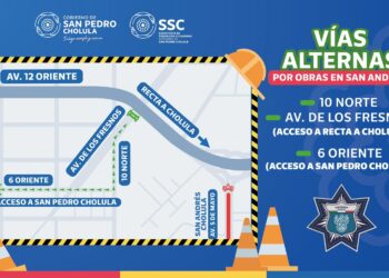 San Pedro Cholula implementará vías alternas por obras