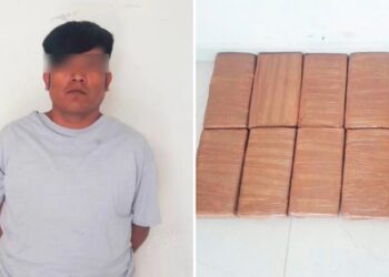Detienen a hombre con 10 kilos de posible marihuana