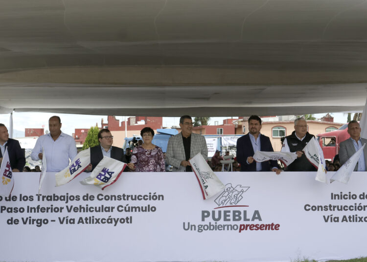 En marcha trabajos de rehabilitación en Vía Atlixcáyotl