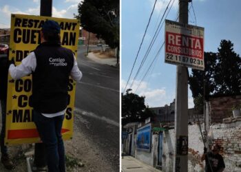 Retiran más de 6 mil piezas de publicidad irregular en vía pública