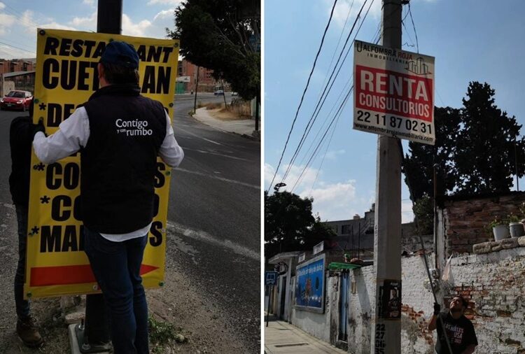 Retiran más de 6 mil piezas de publicidad irregular en vía pública