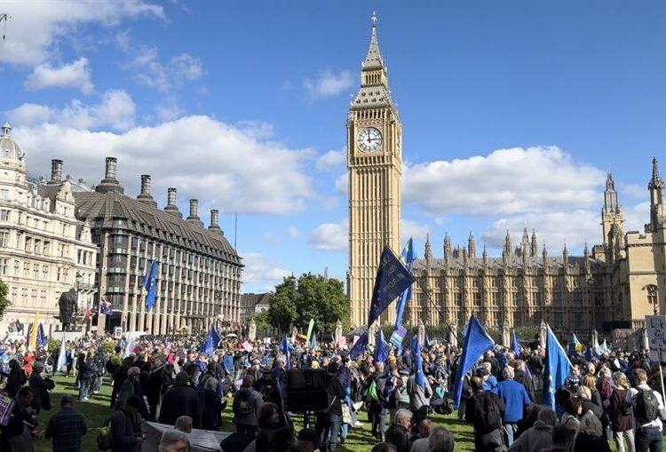 Cientos de personas se reúnen en Londres para pedir la vuelta del Reino Unido a la UE