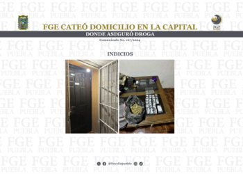 FGE cateó domicilio en la capital donde aseguró droga