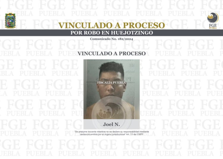 Vinculado a proceso por robo en Huejotzingo