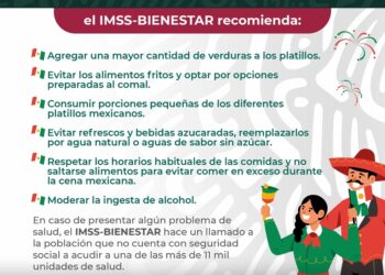 Invita IMSS-Bienestar a disfrutar las fiestas patrias con moderación